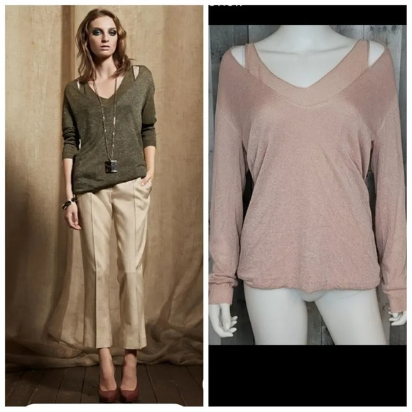 Escada Lightweight Shiny Layerd Sweather - Picture 1 of 13